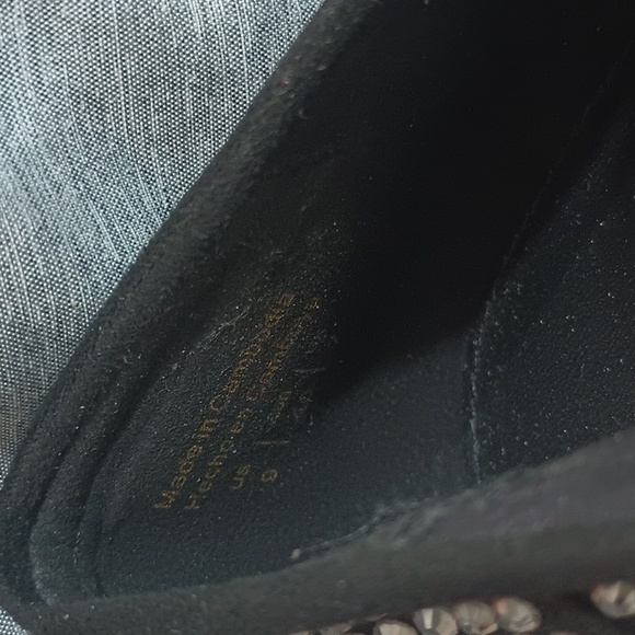 Aldo Black and Silver Studded Loafers - Picture 6 of 6